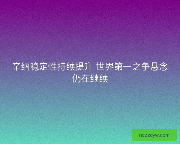辛纳稳定性持续提升 世界第一之争悬念仍在继续